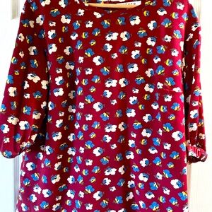 Loose back zip Comrags blouse.